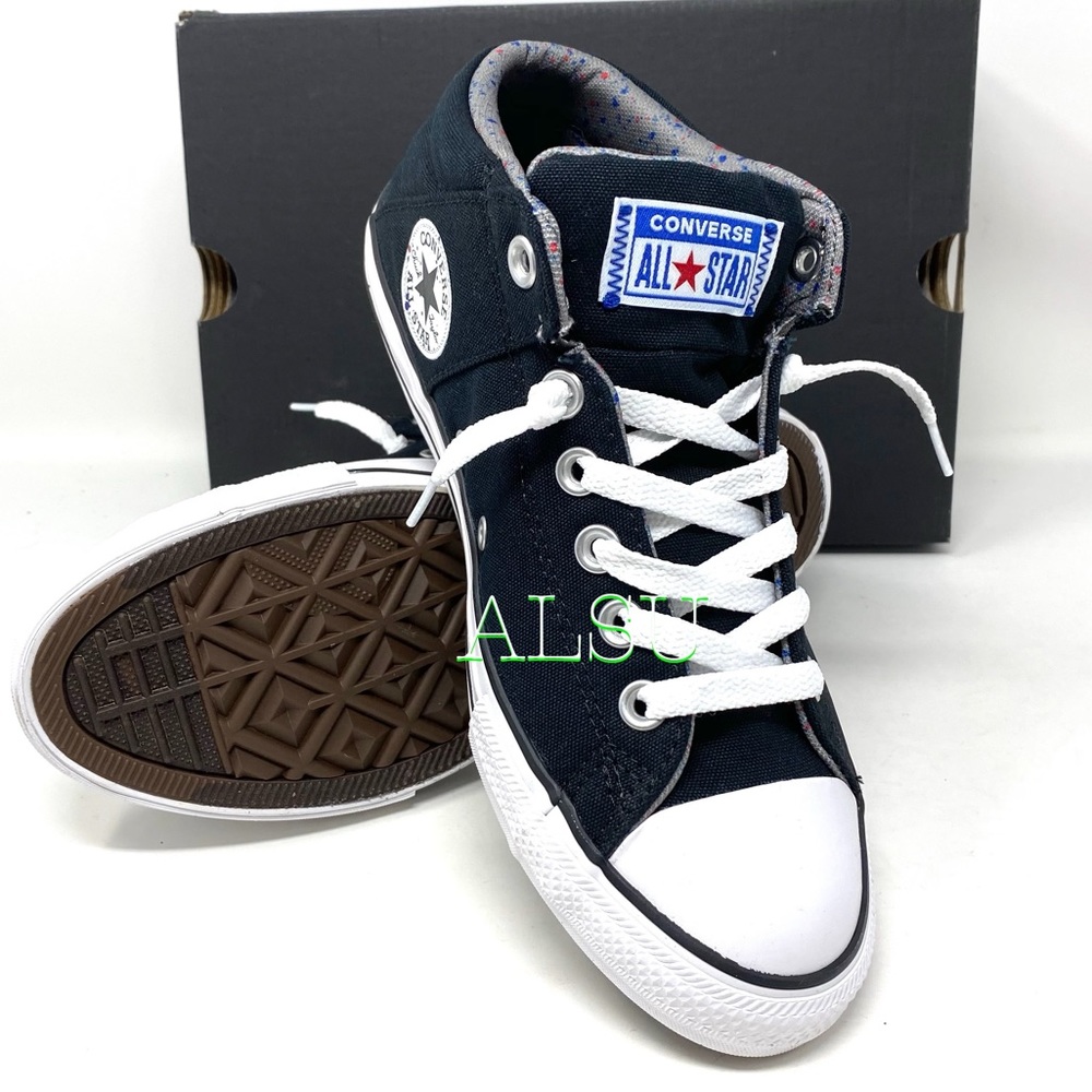 Converse Ctas Axel Mid Canvas Black y/Women’s - Picture 9 of 10